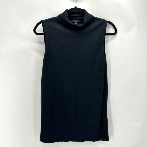 Lafayette 148 New York Cashmere Silk Sweater Top Womens S Black Knit Preppy City - Picture 10 of 10